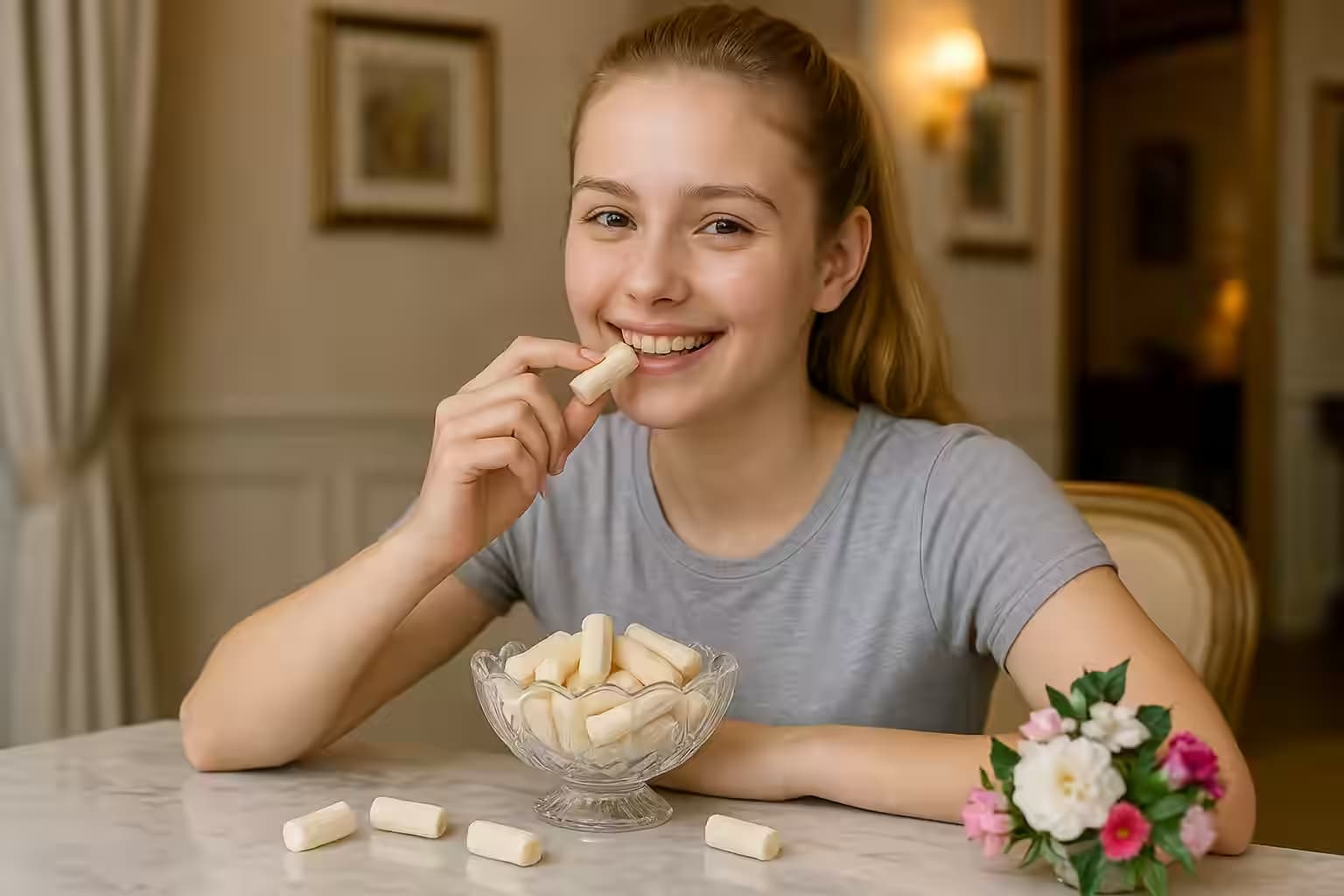 Balas de coco artesanais da DoceDoralice