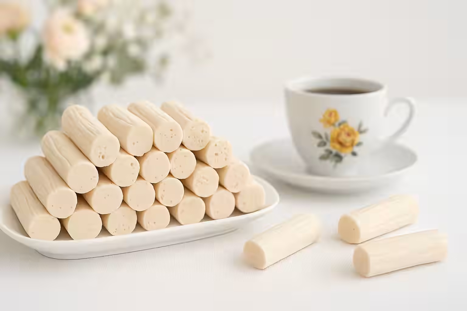 Travessa de balas de coco